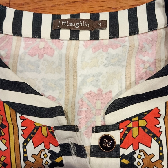 Colorful Patterned Tunic Top - Picture 4 of 10